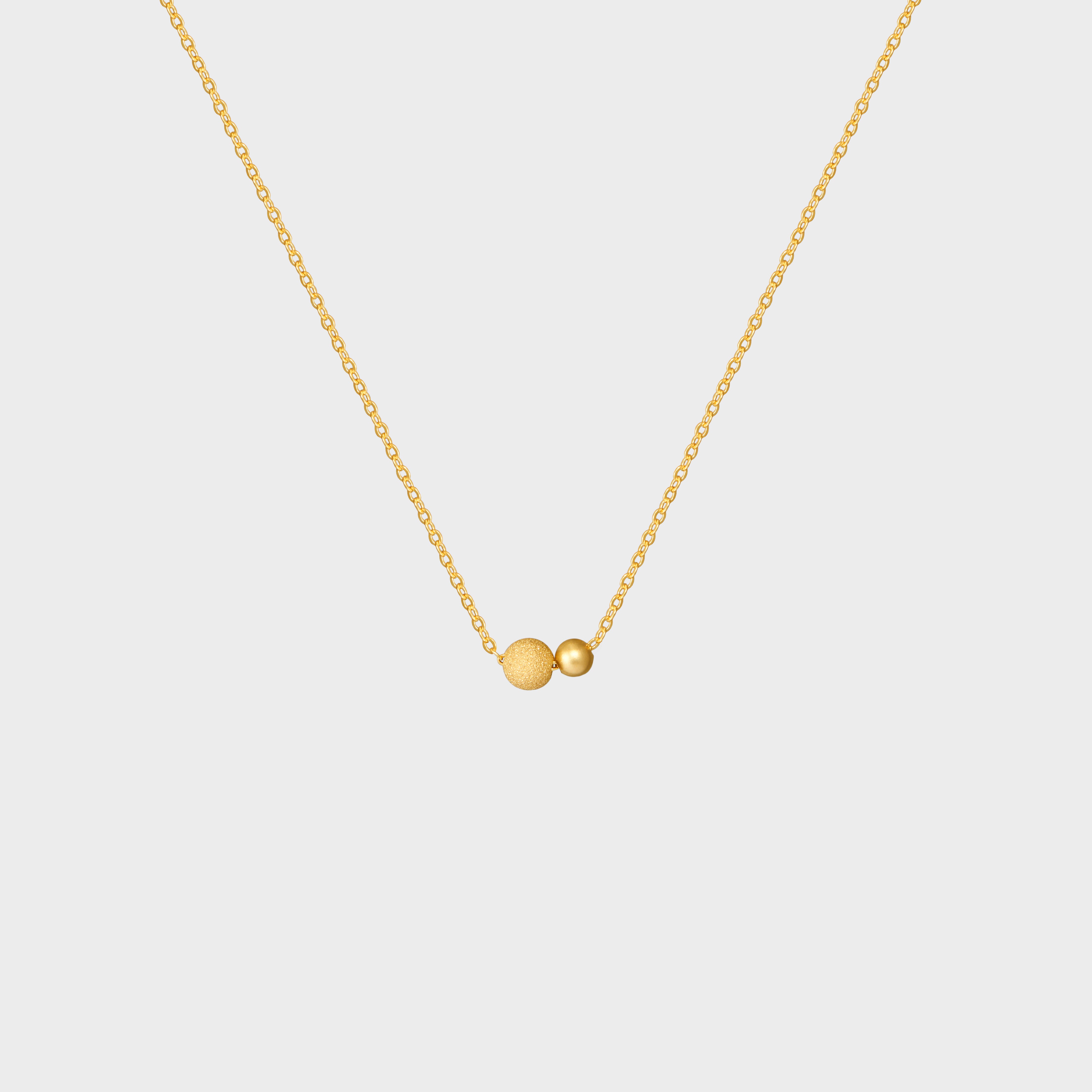 Irregular Stardust + Satin Bead Necklace