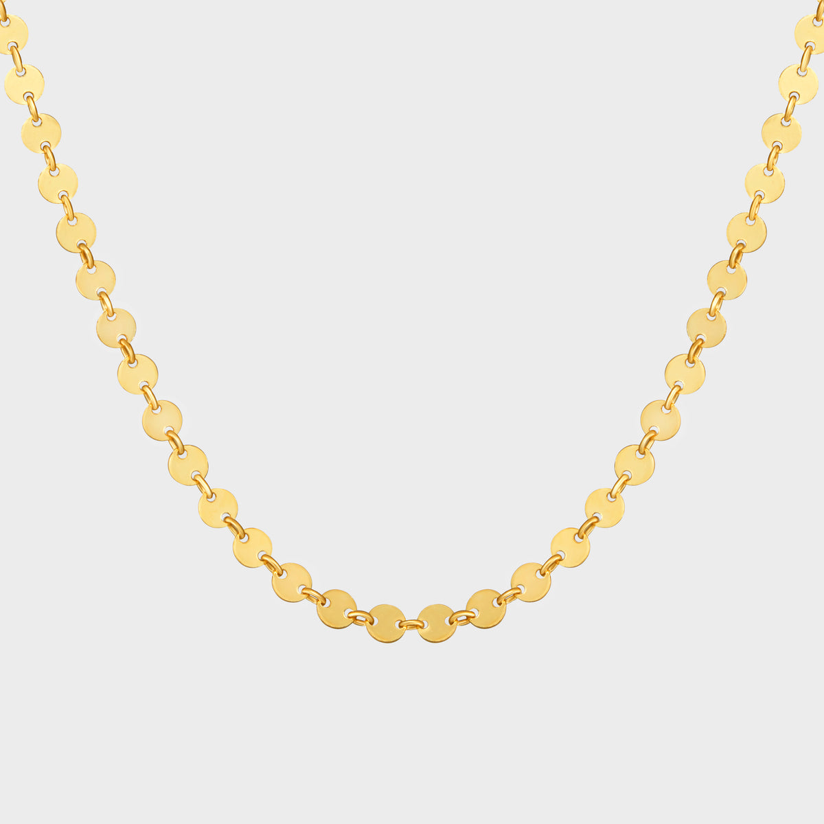 Mutli Tiny Disc Chain Choker Collar Necklace