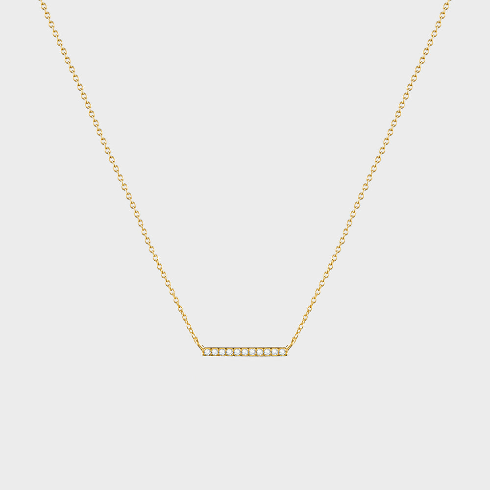 CZ Pave Bar Necklace
