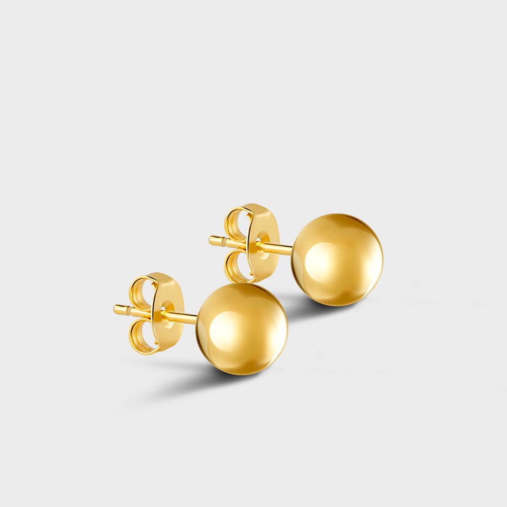Large Sphere Post Earrings