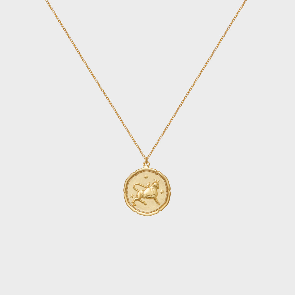 Taurus Astrology Coin Necklace