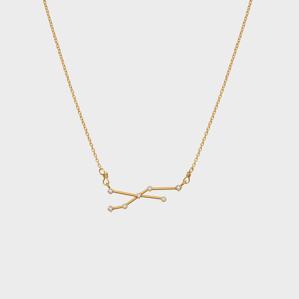 Taurus Constellation CZ Outline Necklace
