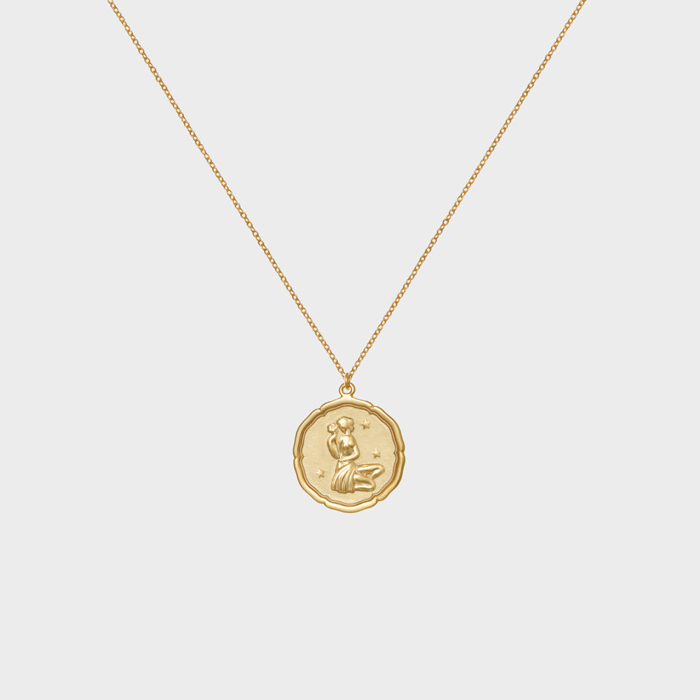 Virgo Astrology Coin Necklace