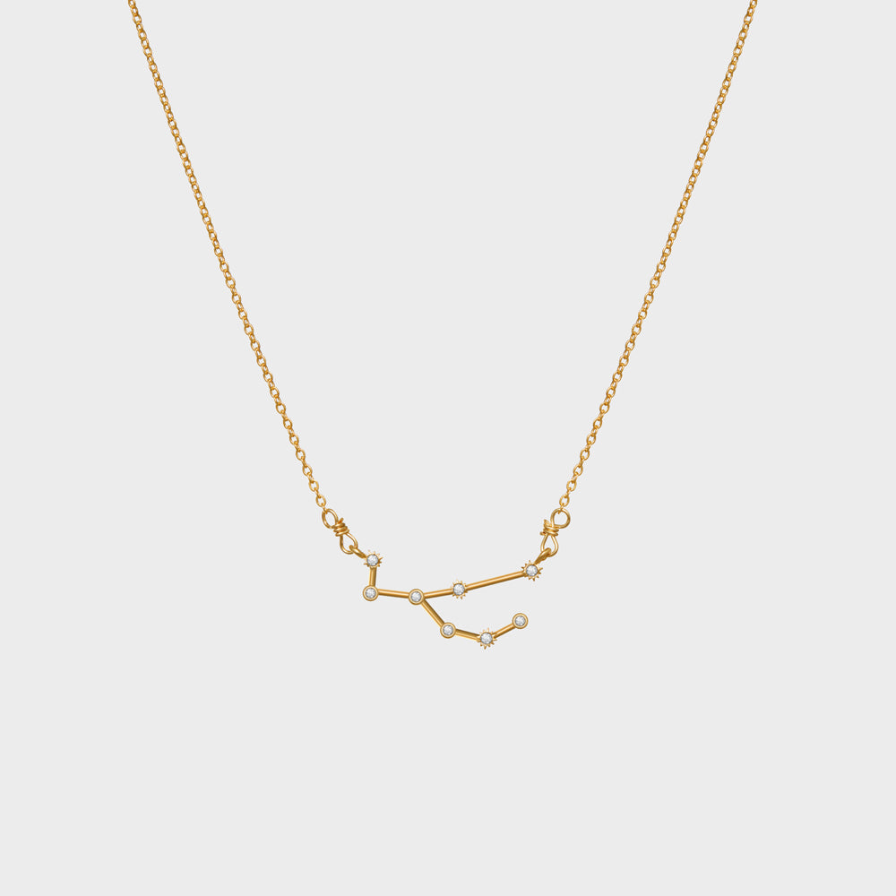 Virgo Constellation CZ Outline Necklace