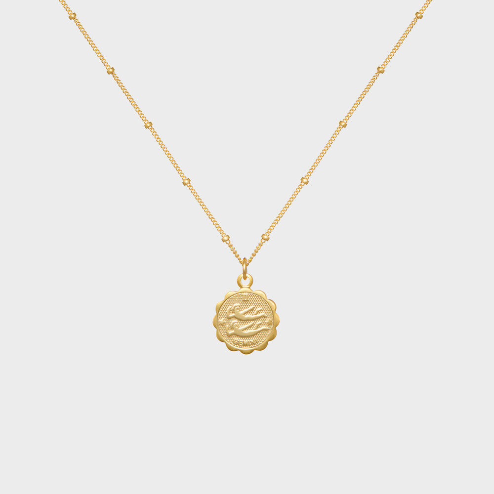 Gemini Astrology Medallion Necklace