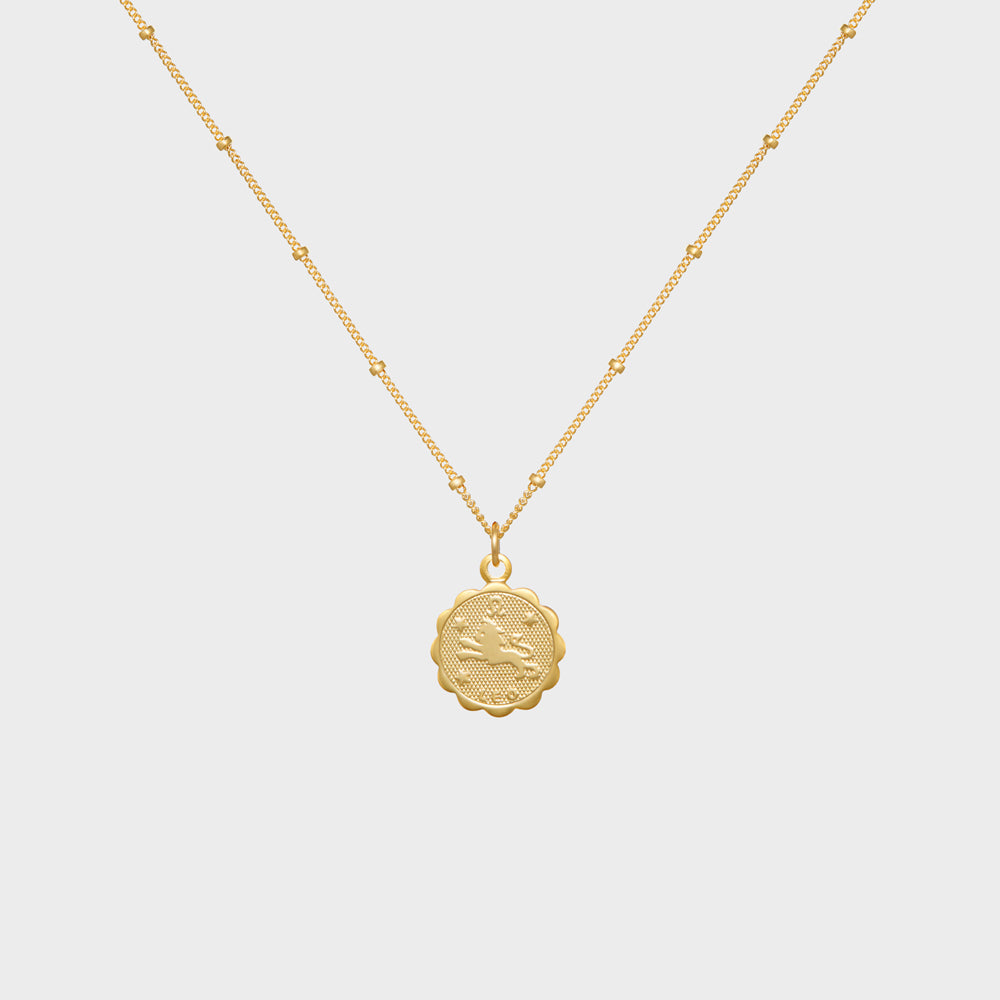 Leo Astrology Medallion Necklace