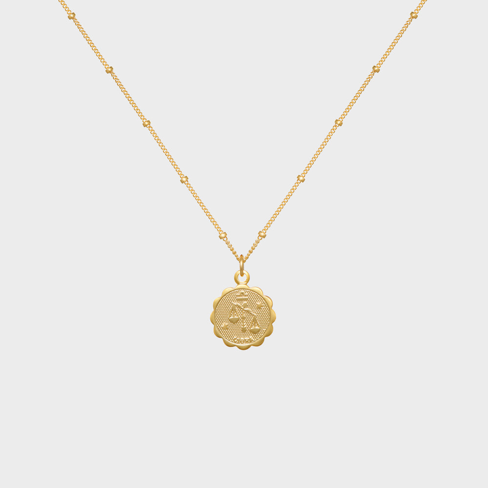 Libra Astrology Medallion Necklace