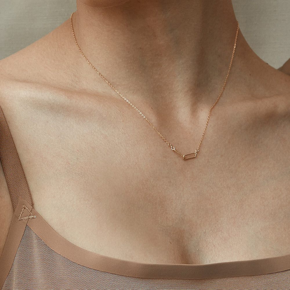 "Human Connection" Interlock Diamond Cut Necklace