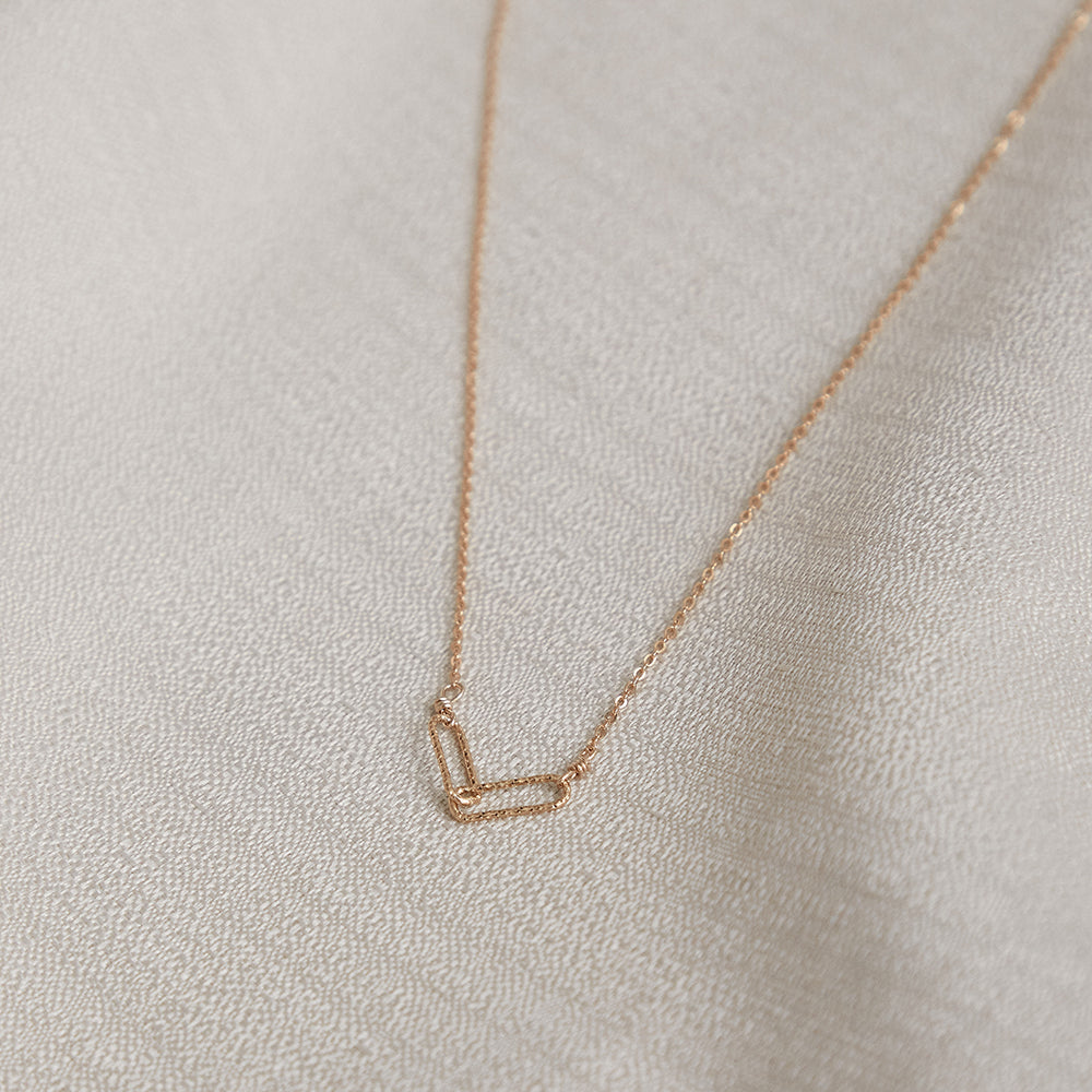 "Human Connection" Interlock Diamond Cut Necklace